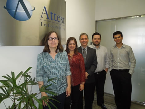 Equipe SEPG da Attest : Maria del Carmen, Silvana Dias, Laércio Nogueira, Bruno Simão, Marcelo Pereira